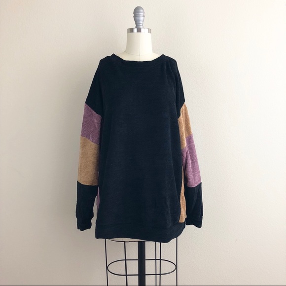 Sweaters - Cherish Chenille Oversized Color Block Sweater